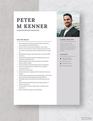 Fashion Brand Manager Resume