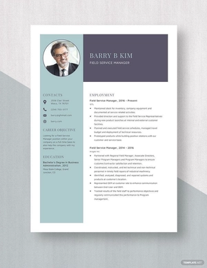 Field Service Manager Resume