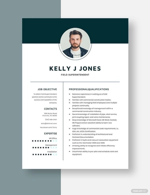 Field Superintendent Resume