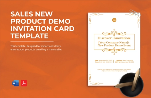Sales New Product Demo Invitation Card Template