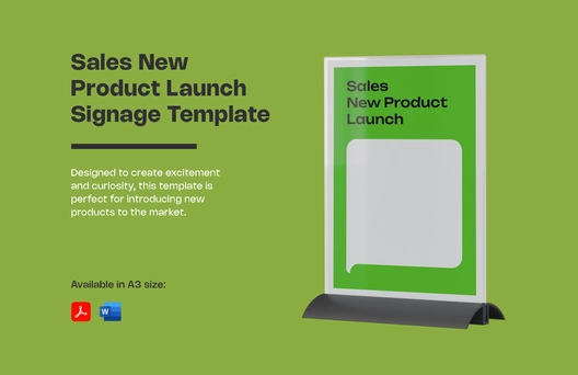 Sales New Product Launch Signage Template