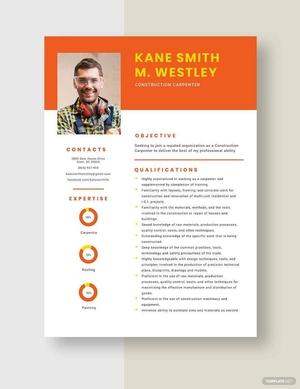 Construction Carpenter Resume