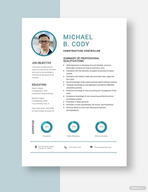 Construction Controller Resume