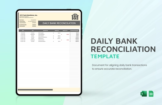 Daily Bank  Reconciliation Template