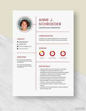 Construction Coordinator Resume