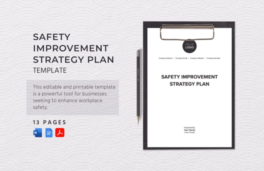 Safety Improvement Strategy Plan Template