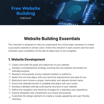 Free Website Building Checklist Template to Edit Online Free Website Building Checklist Template to Edit Online