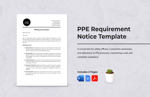 PPE Requirement Notice Template