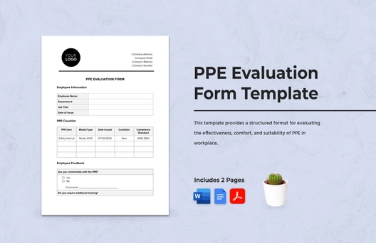 PPE Evaluation Form Template