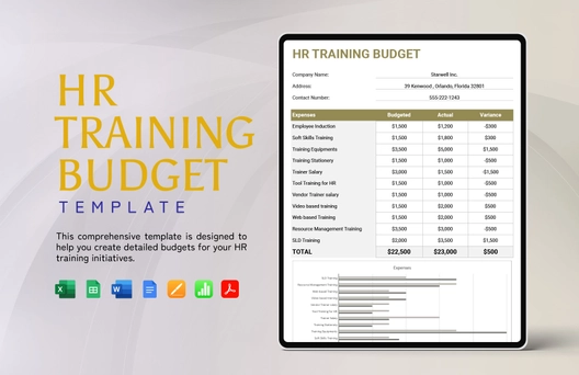 HR Training Budget Template HR Training Budget Template