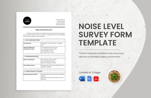 Noise Level Survey Form Template