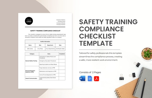 Safety Training Compliance Checklist Template