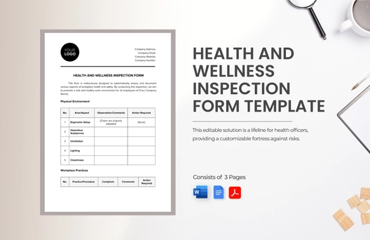 Health and Wellness Inspection Form Template