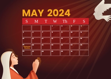 Free Catholic Calendar May 2024 Template to Edit Online