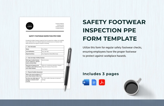 Safety Footwear Inspection PPE Form Template