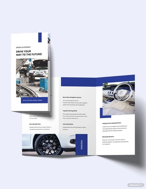 Car Detailing Tri-Fold Brochure Template