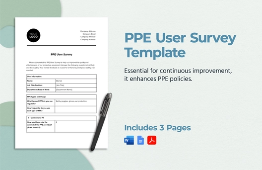 PPE User Survey Template