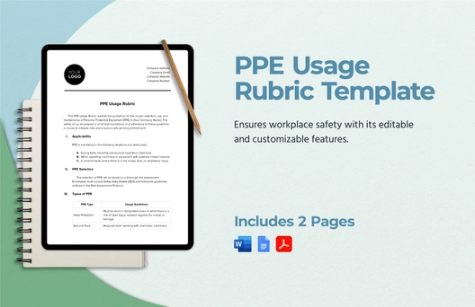 PPE Usage Rubric Template