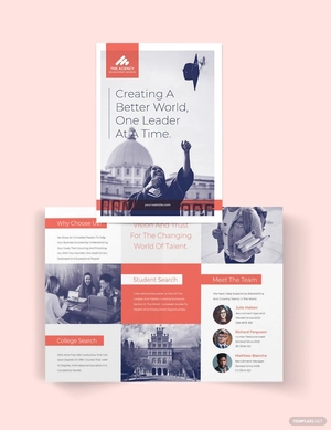 College Recruitment Bi-Fold Brochure Template