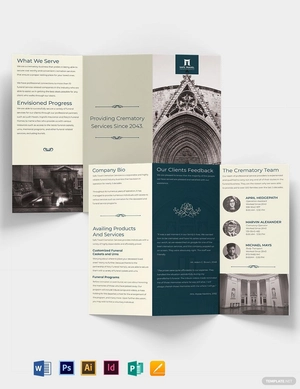 Crematory Funeral Home Tri-Fold Brochure Template