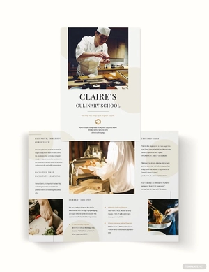 Culinary School Bi-Fold Brochure Template