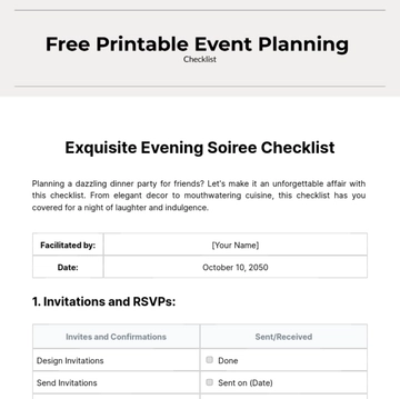 Free Printable Event Planning Checklist Template to Edit Online