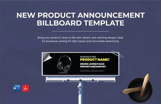 New Product Announcement Billboard Template