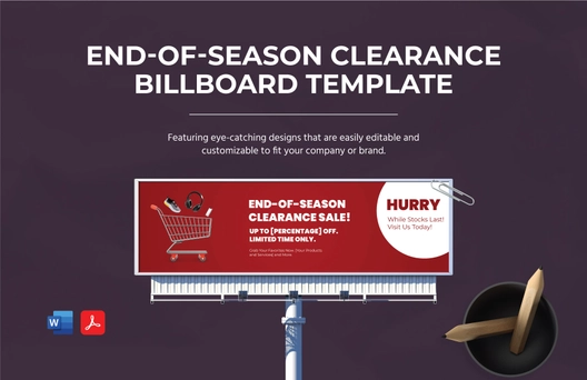 End-of-Season Clearance Billboard Template