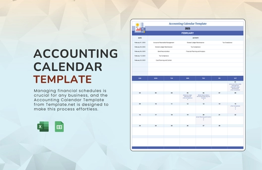 Accounting Calendar Template