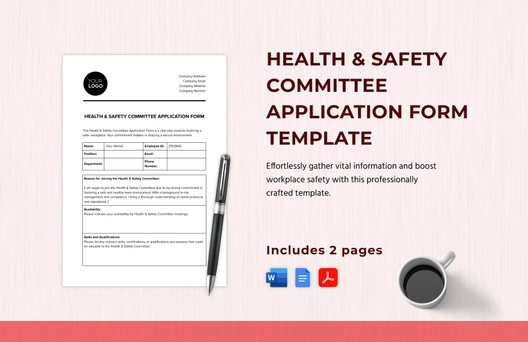 Health & Safety Committee Application Form Template