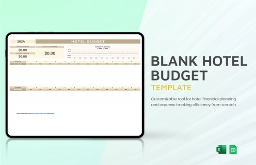 Blank Hotel Budget Template Blank Hotel Budget Template