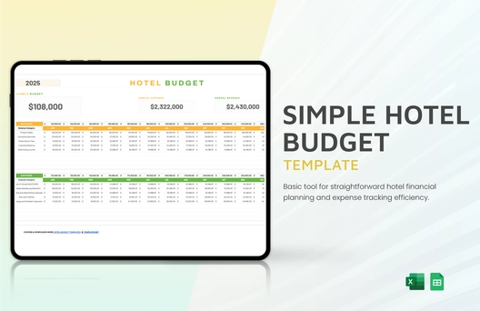 Simple Hotel Budget Template
