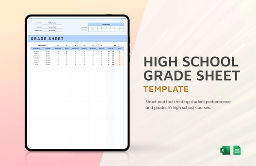 High School Grade Sheet Template