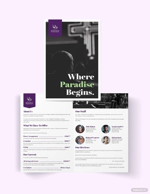 Funeral Home Bi-Fold Brochure Template