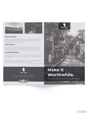 Funeral Home Sales Bi-Fold Brochure Template