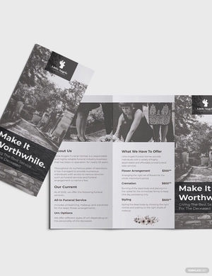 Funeral Home Sales Tri-Fold Brochure Template