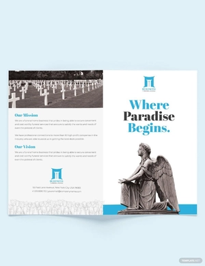 Funeral Parlor Bi-Fold Brochure Template