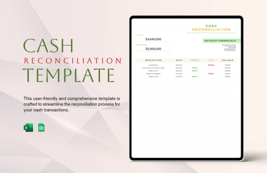 Cash Reconciliation Template