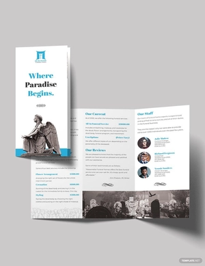 Funeral Parlor Tri-Fold Brochure Template