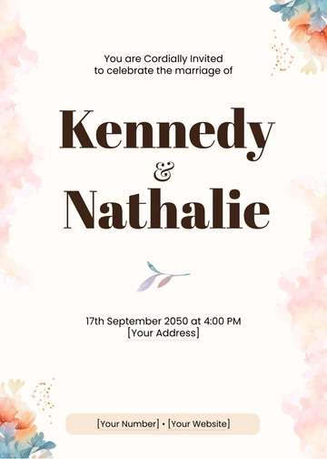 Marriage Invitation Card Template