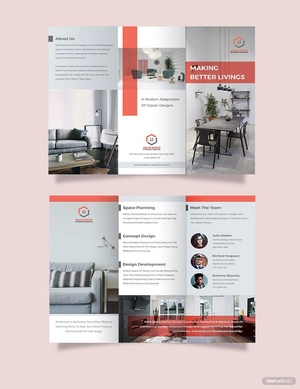 Home Interior Tri-Fold Brochure Template