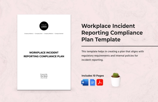 Workplace Incident Reporting Compliance Plan Template