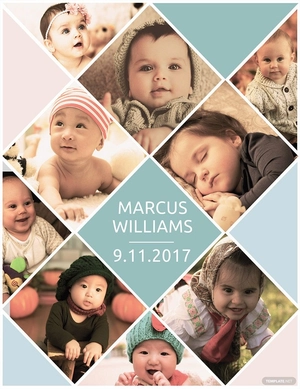 Editable Photo Collage Flyer Template