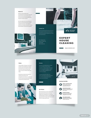 House Cleaning Tri-Fold Brochure Template