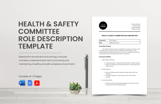 Health & Safety Committee Role Description Template Health & Safety Committee Role Description Template