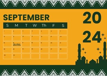 Free September 2024 Calendar with Holidays India Template to Edit Online