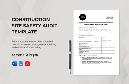 Construction Site Safety Audit Template