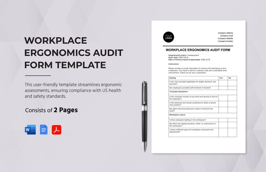 Workplace Ergonomics Audit Form Template