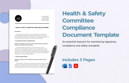 Health & Safety Committee Compliance Document Template Health & Safety Committee Compliance Document Template