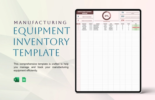 Manufacturing Equipment Inventory Template